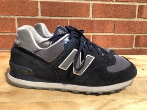 new balance 574 dark navy with married blue