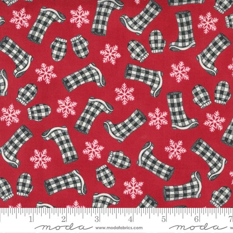 Home Sweet Holidays by Deb Strain Red 56006 Boots 1 Yd - Image 1 of 1