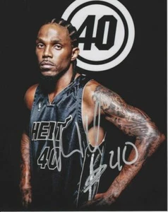Foto firmada de Miami Heat Udonis Haslem 8x10 certificado de autenticidad - Imagen 1 de 1