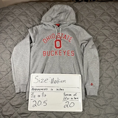 Nike Ohio State Buckeyes Hoodie Sweatshirt Mens Medium Gray Pullover NCAA Cover