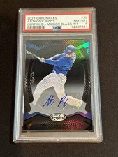 2021 Panini Chronicles Anthony Rizzo Certified Mirror Black 1/1 PSA 8 Cubs
