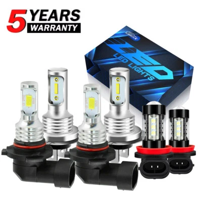 For Mazda MX-5 Miata 2006-2014 Combo White LED Headlights+Fog Light Bulbs Kits - Image 1 of 4