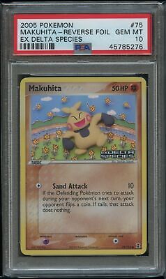 Pokemon Makuhita Reverse Foil PSA 10 Gem Mint 75/113 Ex Delta Species - POP 8