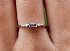 Baguette Alexandrite Ring / Birthstone Ring For Women / Bezel Set Alexandrite