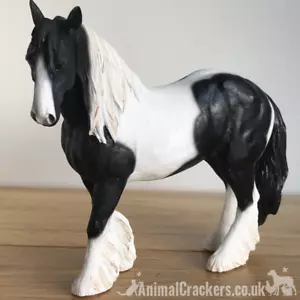 More details for piebald black &amp; white cob ornament leonardo coloured horse pony lover gift boxed