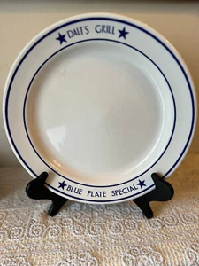 Plato azul Sterling Dalt's Grill de 11 1/2" especial restaurante plato de cena China - Imagen 1 de 3