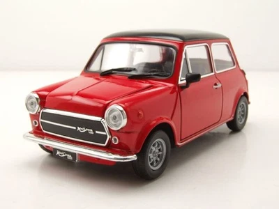 Morris Mini Cooper 1300 1974 Rosso Modellino Auto 1:24 Welly - Immagine 1 di 4