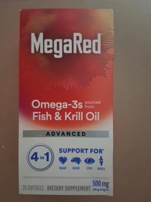 Schiff Mega Red Advanced 4in1 Omega Fatty Acid - 25 Softgel Each 07/2026 - Image 1 of 4