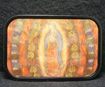 XA01170 *NOS* VINTAGE AÑOS 2000 ***VIRGEN MARÍA*** OBRAS DE ARTE RELIGIOSAS HEBILLA DE CINTURÓN PARA HOMBRES Foto 1 de 2