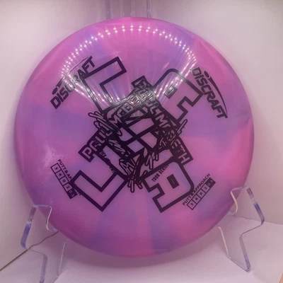 Discraft Paul McBeth Big Z Luna Misprint Stamp Pink-Purple Swirly 173-174g - Image 1 of 4