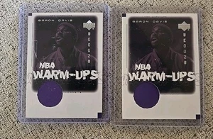 Baron Davis 2000/01 Upper Deck Encore NBA Warmups Jersey Card Hornets Two Cards - Picture 1 of 2
