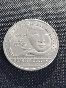 Anna May Wong 2022 D Quarter Error "In Cod We Trust" Error - Picture 1 of 3