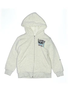 NWT Lucky Brand Boys Silver Zip Up Hoodie X-Small kids - Picture 1 of 2