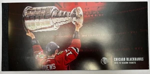 FULL 2015-16 CHICAGO BLACKHAWKS SEASON TICKET BOOK *STANLEY CUP BANNER RAISING* - Picture 1 of 3