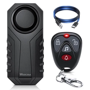 Kabelloser Fahrradalarm mit Fernbedienung, Wiederaufladbar 113dB Laut Fahrrad Alarmanlage... - Bild 1 von 9