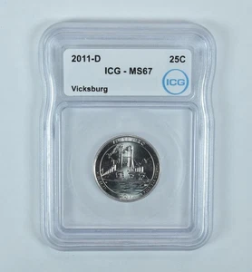 2011-D Washington Quarter ATB Vicksburg MS67 ICG *6519 - Picture 1 of 5