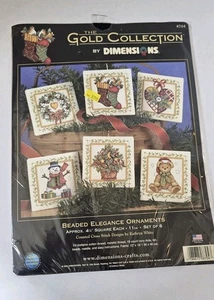 Dimensions Gold Collection Beaded Elegance Ornaments Cross Stitch Kit 8704 - Picture 1 of 5