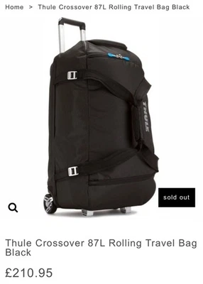 Thule Crossover 87 Litre Rolling Duffel  - Image 1 of 2