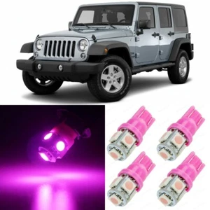 9 x Ultra Pink Interior LED Lights Package For 2007- 2017 Jeep Wrangler +TOOL - Foto 1 di 9