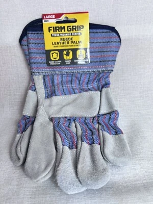 Guantes FIRME AGARRE Gamuza Cuero Palma Grande Recogida Trabajo Mano Jardín Hogar Foto 1 de 4