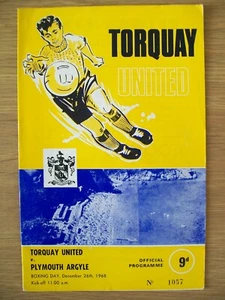 TORQUAY UNITED V PLYMOUTH ARGYLE FROM 1968 - Picture 1 of 1
