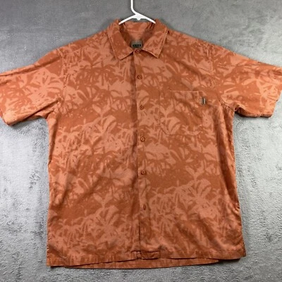 Aigle Shirt Adult XL Orange Rust Hawaiian Button Up Short Sleeve Casual Pocket - Image 1 of 4