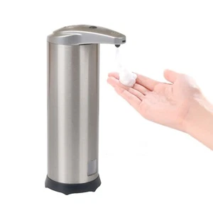 Automatic Touchless Free Standing Foaming Sanitiser Soap Dispenser S/S - Picture 1 of 9