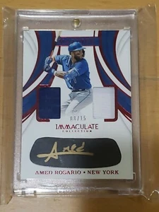 2019 Immaculate Amed Rosario Bronze Autograph Dual Patch SSP /15 Limited Mets - Picture 1 of 1