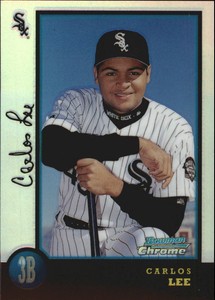 1998 Bowman Chrome Refractors Chicago White Sox Baseball Card #428 Carlos Lee