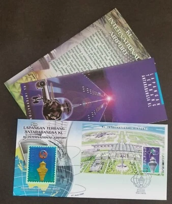 *Envío gratuito Malasia KL Aeropuerto Internacional 1998 Avión de Aviación (Niobio FDC Foto 1 de 4