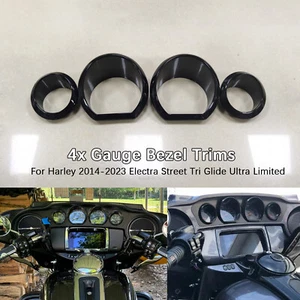 Gauge Bezel Trim Ring Kit For Harley Street Glide FLHX Special FLHXS CVO FLHXSE - Picture 1 of 8