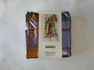 BAGGU Bag Eco-Friendly Reusable STANDARD size-Madras Metallic - Bild 1 von 4