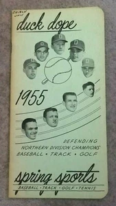OREGON DUCKS DEPORTES DE PRIMAVERA BÉISBOL Y ATLETISMO GOLF TENIS GUÍA DE MEDIOS - 1955 - Imagen 1 de 4