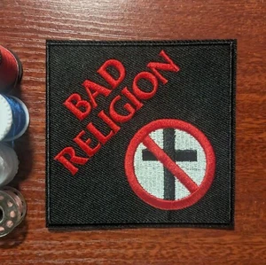 Bad Religion Patch Punk Rock Band 80s Music Skate Embroidered Iron On 3.25x3.25 - Picture 1 of 3
