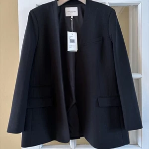 LAFAYETTE 148 New York Digby Open Front Wool Blazer BLACK SZ 16 NWT RT 898 - Picture 1 of 11