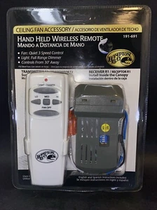 NEW Hampton Bay Hand Held Wireless Remote 191-691 Transmitter T2 and Receiver R1 - Picture 1 of 3