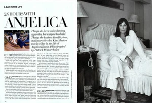 Demarchelier Anjelica Huston 2001 4 páginas editorial revista 24 horas con - Imagen 1 de 2
