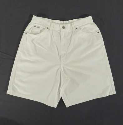 Pantalones cortos vaqueros de mamá de cintura alta vintage CHIC para mujer 18 AVG (real 32" x 9") Foto 1 de 4