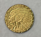 1912 Miniature US $5 Dollar Indian Gold Piece 8 Karat Gold
