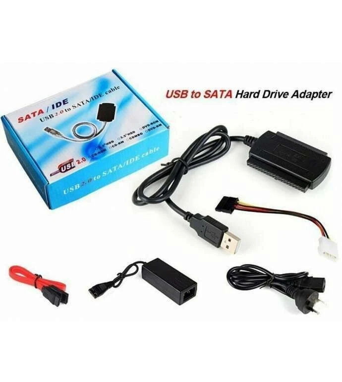 Adattatore ide sata convertitore con alimentatore hard disk Usb gestione pc 2.5  - Immagine 1 di 4