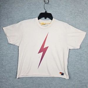 AVIATOR NATION Damen Bolt Fade Boyfriend Cropped Kurzarm T-Shirt Gr. S Mängel - Bild 1 von 12