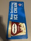 Dominos Pizza Now Delivering Ice Cream Car Magnet 18x8in Haagen-Dazs Very Rare