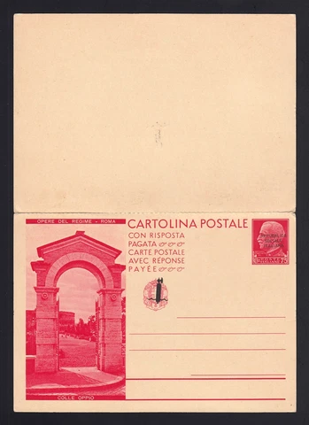 ITALY: Michel #P81 75c/75c OVERPRINTED "REPUBBLICA COCIALE" - UNLISTED Cover