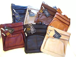 Damen Handtaschen Leder Ausweis Handy Geldbörse Kreditkartenfächer Herrentaschen RM004L - Bild 1 von 39