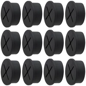 12 Pack 1" Flexible Rubber Desk Grommets Silicone Cable Cord Grommet for Table - Picture 1 of 6