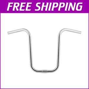Retro Chrome Plated Hi-Rise Handlebars - Elevate Your Cruiser Experience - Picture 1 of 3