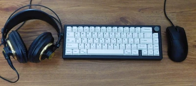 BUNDLE of custom-built wireless keyboard, Deathadder V3 Wired, & AKG K240 Studio - Image 1 of 4