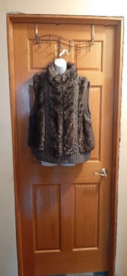 Womens Faux Fur Sweater Vest - Image 1 of 4
