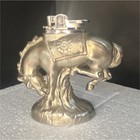 Collectible Silver Tone Bucking Horse Table Lighter