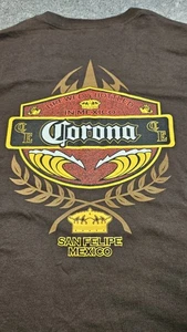 VTG Corona Extra Graphic T Shirt Mens XL Brown Party Beer USA Made Logo 90s NICE - Picture 1 of 8
